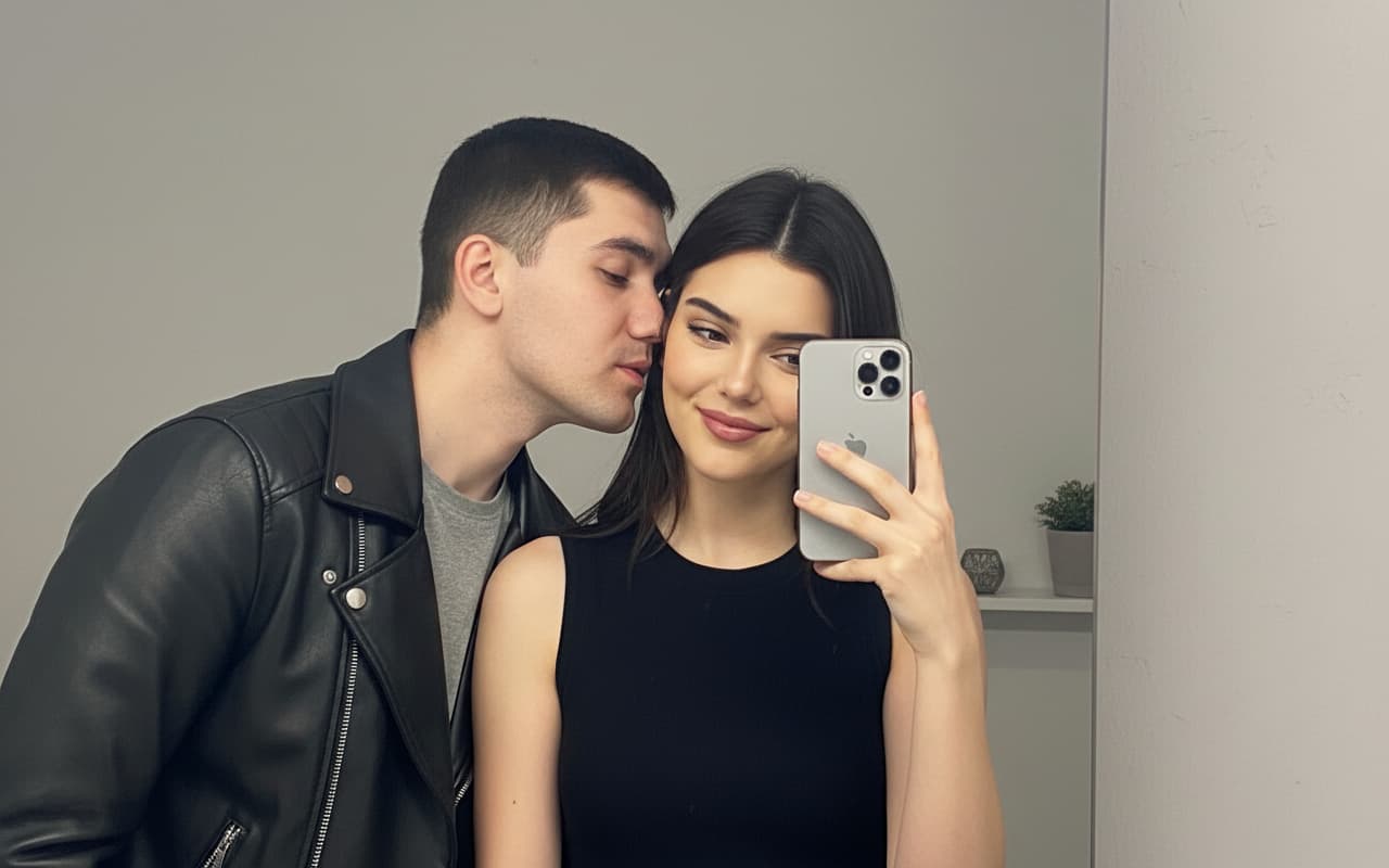 Нежное mirror selfie по фото нейросеть